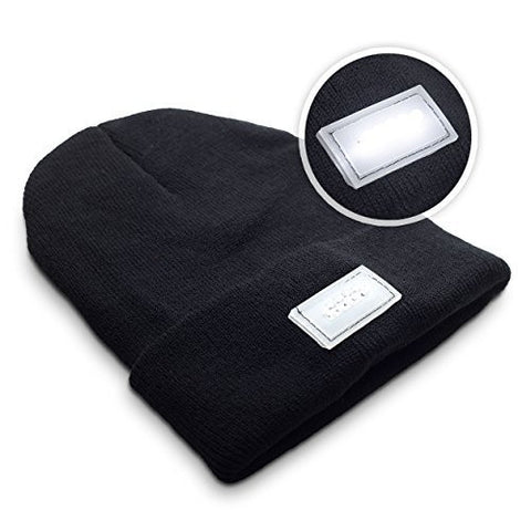Ultra Bright 5 LED Unisex Hands Free Lighted Beanie Stocking Cap/Hat