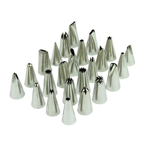24Pcs/set  Stainless Steel Icing Piping Nozzles Pastry Tips Set For Cake Decorating Sugar Craft