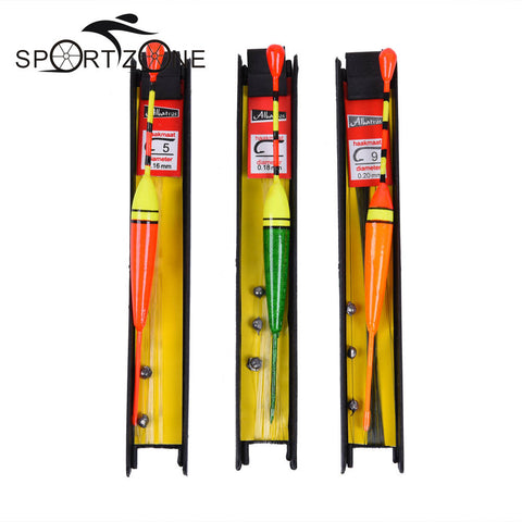 3 Pcs/Lot 5# 7# 9# Vertical Buoy Fishing Float Set Wood Bobber Fishing Floats 12.5cm 10g Pescaria Boias De Pesca Fishing Tackle