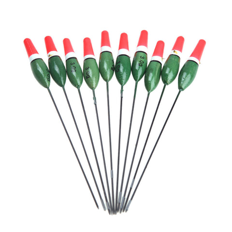 10Pcs/Set 3g Fishing Floats Paulownia Wood Fishing Bobbers Floats Fishing Tackle Tools