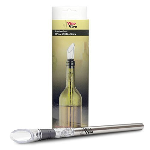 VinoVivo 3-in-1 Wine Chiller/Aerator/Pourer in Stainless Steel - Enahance Your Wine With Aeration and Perfect Temperature