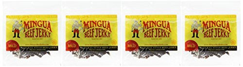 Mingua Hot Beef Jerky 4 Pack (4-3.5oz Packages * 14oz total)