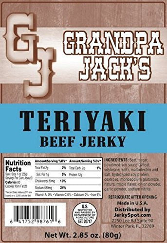 GrandPa Jack's Beef Jerky (Multiple Sizes) - Slow Cooked, Then Smoked & Dried Starting With Free Range, Ohio Cattle Raised On Locally Grown Hay