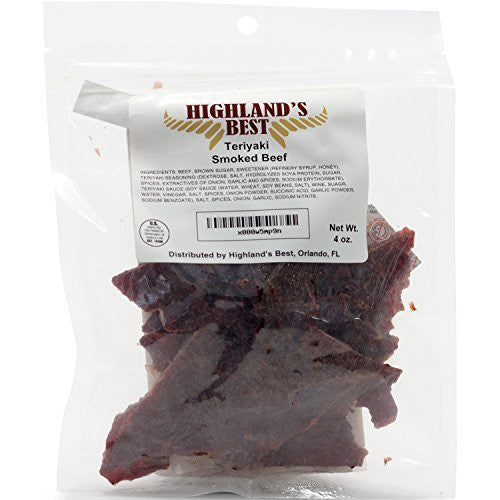 Highland's Best Barrel Style Jerky - 3 Packs of 4oz Bags