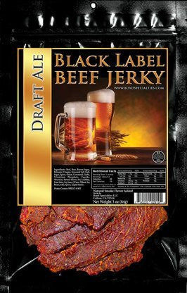 Black Label - Liquor Infused Beef Jerky 3-pack - 3 Packs of 3oz Bags