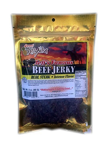 Jeff's Famous Beef Jerky 3-pack Package