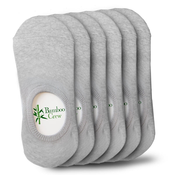 Low Cut No Show Bamboo Socks, Men's w/ HeelHug (6 Pairs)