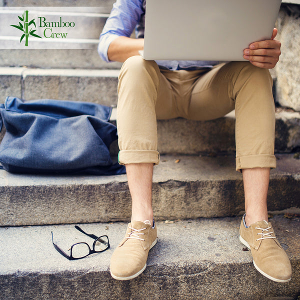 Low Cut No Show Bamboo Socks, Men's w/ HeelHug (6 Pairs)