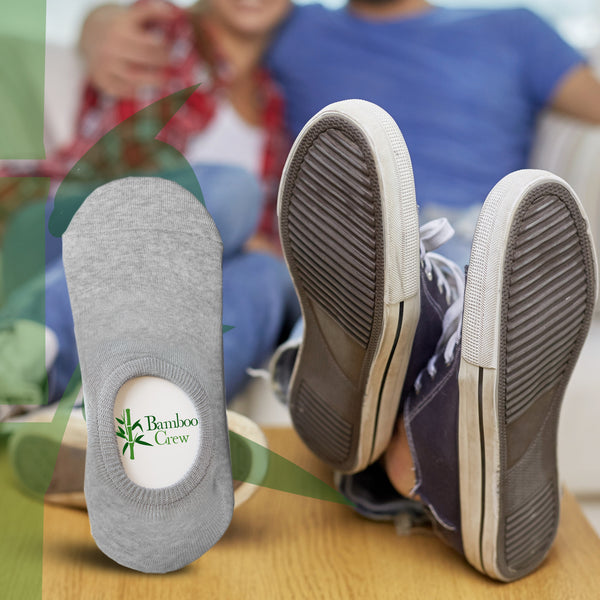 Low Cut No Show Bamboo Socks, Men's w/ HeelHug (6 Pairs)