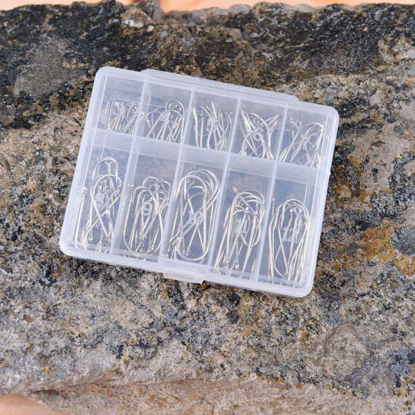 100Pcs/Lot Fishing Hooks Kit Sizes #3 Thru #12