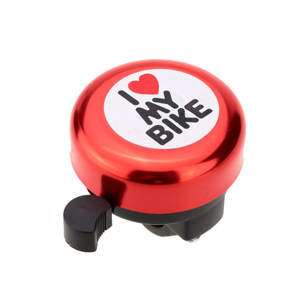 Bicycle Bell I Love My Bike Printed Clear Sound Cute Bike Horn Alarm Warning Bell Ring Bicycle Accessory