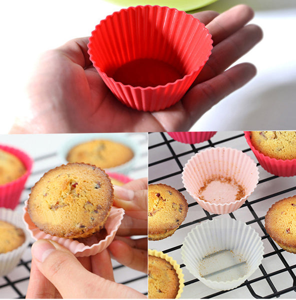 FREE OFFER 12pcs Mini Silicone Soft Cake, Chocolate Cake Muffin Liners Baking Cup Mold