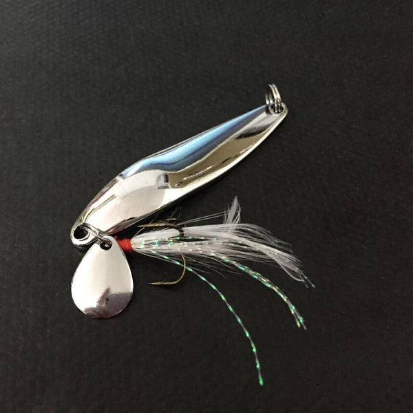 4 Pcs Metal Sequins Fishing Lure Spoon Lure Noise Paillette Hard Baits with Feather Treble Hook Pesca Fishing Tackle 5/7/10/13g