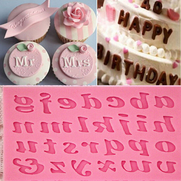 FREE OFFER Letters Shaped Sugar Paste  Silicone Cake Mold 3D Fondant Cake Decoration Tool