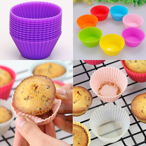 FREE OFFER 12pcs Mini Silicone Soft Cake, Chocolate Cake Muffin Liners Baking Cup Mold