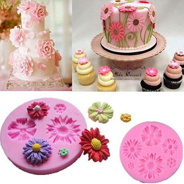 FREE OFFER Flower Fondant Cake Silicone Mold Decorating Tool