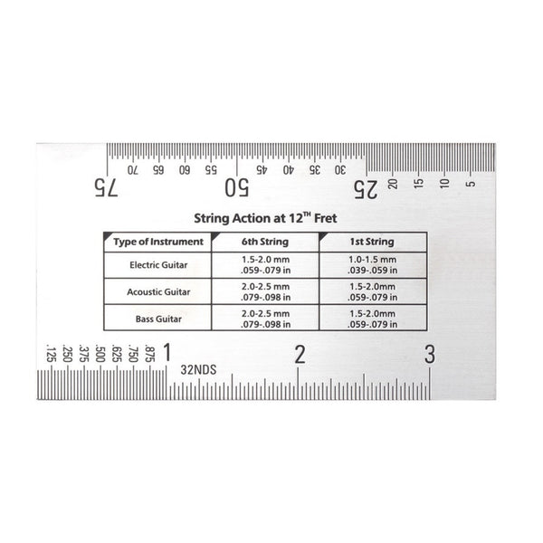 FREE OFFER Acoustic/Electric Guitar String Action Ruler Gauge Luthier Tool Setup in/mm for Guitar & Bass Guitar