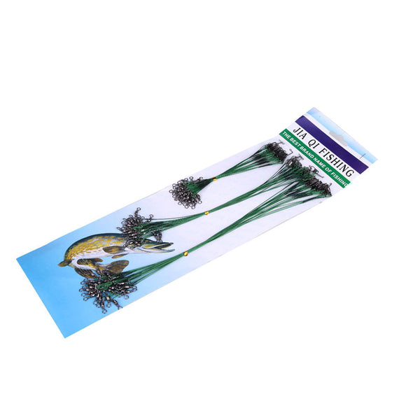 72 Pcs 15/20/28 CM Fishing Lure Line Trace Wire Leader Swivel Tackle Spinner Shark Spinning Fishing Steel Wire