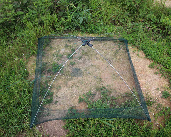 60*60cm Foldable Fishing Net Shrimp Crab Trap Nylon Fishing Network Cast Net Dip Mesh Crawdad Minnow Bait Trap Fishing Nets