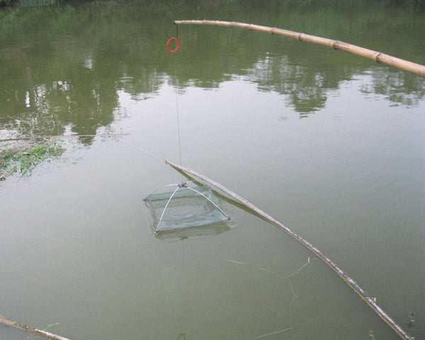 60*60cm Foldable Fishing Net Shrimp Crab Trap Nylon Fishing Network Cast Net Dip Mesh Crawdad Minnow Bait Trap Fishing Nets