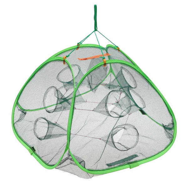 Foldable Automatic Fishing Net Crab Fish Lobster Shrimp Minnow Fishing Bait Trap Cast Dip Drift Shrimping Net Cage 75 * 75 *45cm
