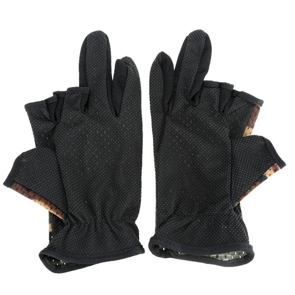 Outdoor Gloves High Quality Anti-slip Fishing Gloves Breathable Wear Resistant 3 Low-Cut Fingers Fishing Gloves
