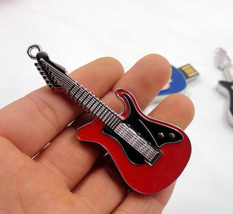 High Capacity USB Flash Drive Classic Rock Guitar Keychain 4GB 8GB 16GB 32GB