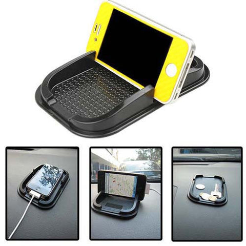 Multi-function Automotive Silicone Mobile Phone Holder (Black)