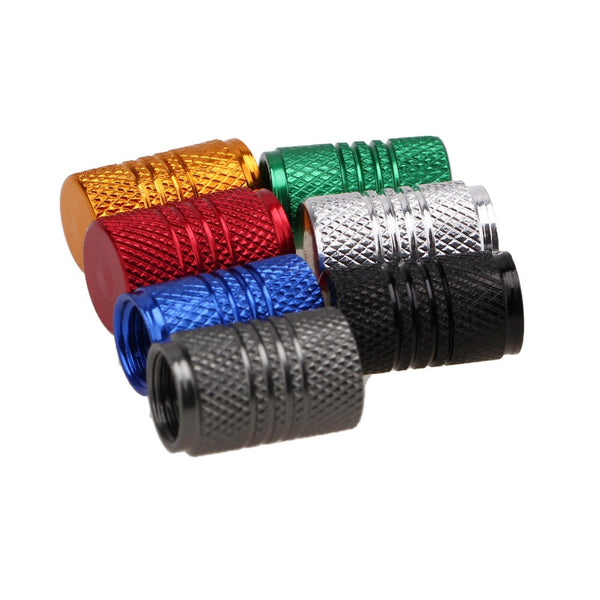 4Pcs Color Aluminum Vehicle Tire Valve Caps (Universal Fit)