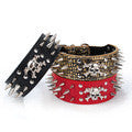 Heavy Duty Spiked & Studded Large Dog Collars